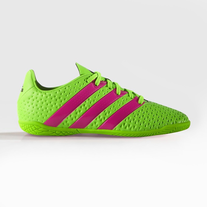 Adidas รองเท้าฟุตบอลเด็ก / ฟุตซอลเด็ก Ace 16.4 IN Kids | Solar Green/Shock Pink/Core Black ( AF5044 )