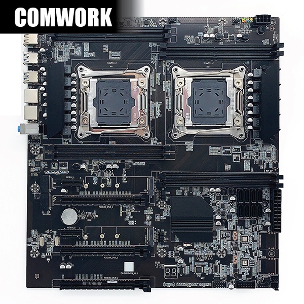เมนบอร์ด KLLISRE X99 ZX DU99D4 X8 XL-ATX LGA 2011-3 DUAL CPU WORKSTATION SERVER MAINBOARD MOTHERBOARD CPU XEON COMWORK