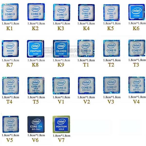 [สติ๊กเกอร์] 6th Generation 7th Generation 8th Generation CORE CPU Label Sticker Notebook Desktop Ph