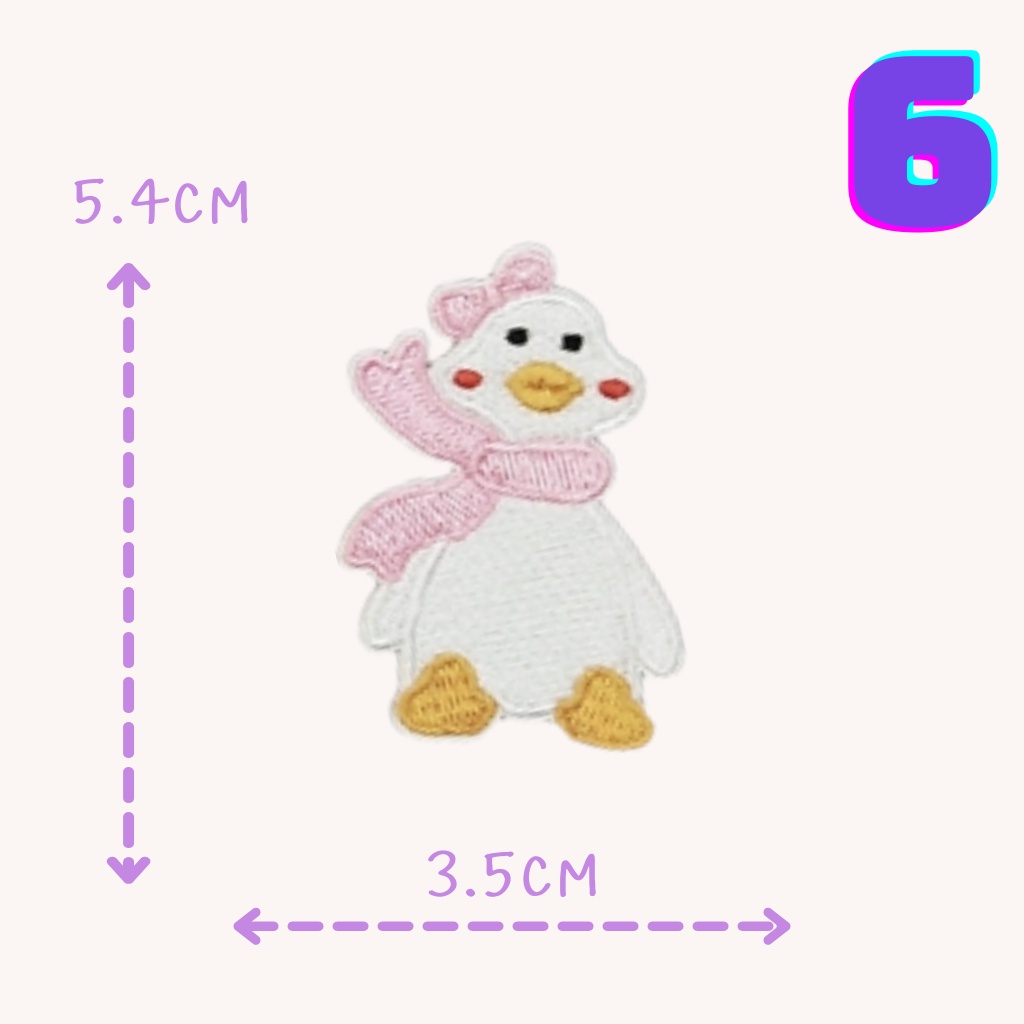 10บาททุกชิ้น DIY:ตัวรีดติดเสื้อ อาร์มติดเสื้อ ลายน่ารัก เป็ดเหลือง yellow duck ใช้เตารีดรีดติดลงผ้าได้เลยค่ะ ง่ายมากๆๆ