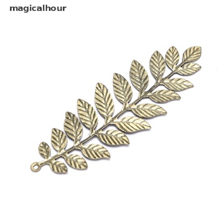 Magicalhour^^ 10 ชิ้น / เซต วินเทจ ใบไม้ ลวดลาย ห่อ เชื่อมต่อ โลหะ DIY งานฝีมือ เครื่องประดับ ทํา * ใหม่