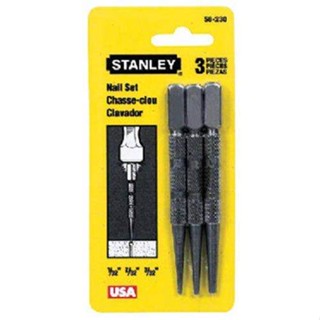 Stanley : STL58-230* ชุดเหล็กส่งด้ามตะปู 3 Piece Steel Nail Set