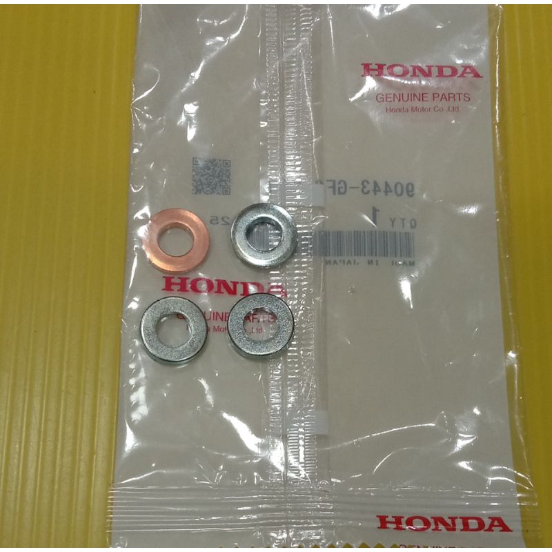 90442-GF6-010/90443-GF6-010 ชุดเเหวน 7มม.รองน๊อตฝาสูบแท้HONDA WAVE100-110S,ดรีม100,ไนท์100-110,,1ชุด