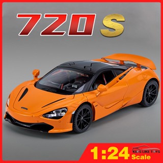 โมเดลรถยนต์ รุ่น KLT Scale 1/24 McLaren 720S โลหะผสม ขนาดใหญ่ สวยหรู เหมาะกับของสะสม ของเล่นสําหรับเด็กผู้ชาย