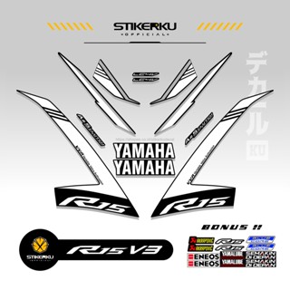 สติกเกอร์ติดตกแต่งรถจักรยานยนต์ YAMAHA R15V3 รุ่นที่ 2 สีดํา 2017-2021 SIMPLE 1