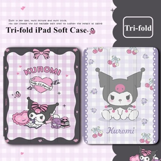 เคสโทรศัพท์มือถือ TPU แบบนิ่ม ลายคุโรมิน่ารัก พร้อมช่องใส่ดินสอ สําหรับ iPad GEN10 7 8 9 Air4 Air5 Pro11 นิ้ว Pro12.9 นิ้ว 2022 mini6