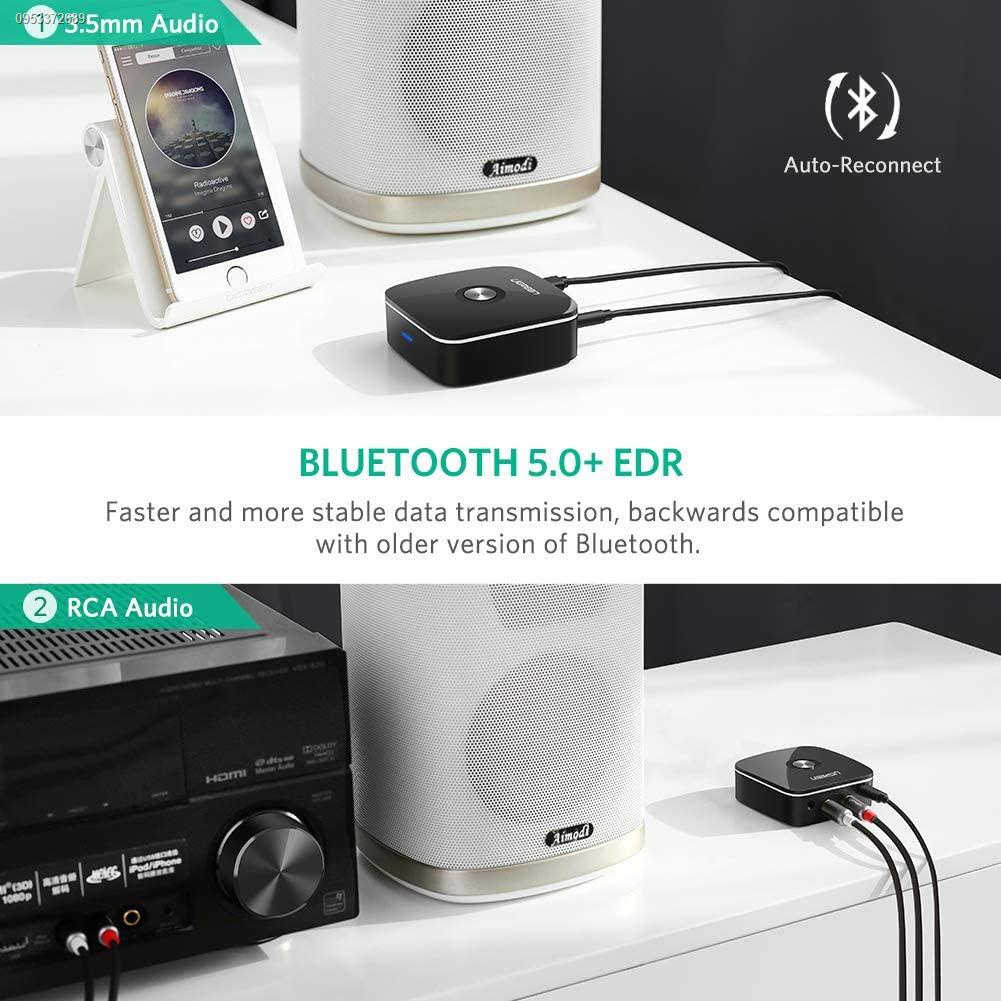 จัดจัดส่งเฉพาะจุด จัดส่งในกรุงเทพฯUGREEN รุ่น 40759 Bluetooth Receiver v5.0 APTX 2 RCA + Aux 3.5mm Audio Wireless Music