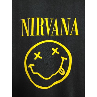 เสื้อยืด มือสอง เสื้อวง NIRVANA สกรีนหน้า-หลัง อก 52 ยาว 28