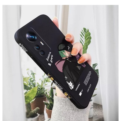 Xiaomi 12T ZORO One Piece แฟชั่นการ์ตูน Softcase Suede Matte SIlicone Image Case