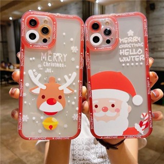 ใหม่ เคสโทรศัพท์มือถือ TPU นิ่ม แบบใส ลายการ์ตูนหมี กระต่าย คริสต์มาส สําหรับ Samsung Galaxy A32 A22 A23 A22S A03S M32 5G A10 F42 M22 A01 A13