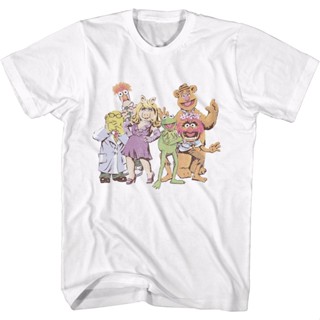 Group Picture Muppets T-Shirt เสื้อสีขาว เสื้อยืดแฟชั่น