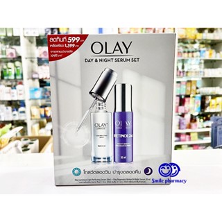 Exp.04/2024 Olay luminous light perfecting serum 30ml + Olay regenerist retinol24 night serum 30ml [DAY&amp;NIGHT SERUM SET]