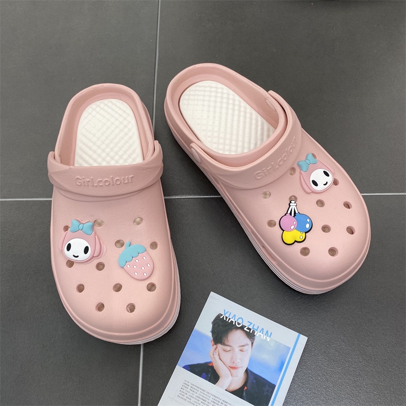 LGShoes รองเท้าแตะแฟชั่นหัวโตสีพาลเทลสุดน่ารัก รองเท้าแฟชั่นพื้นนุ่มใส่สบายลายน่ารักตะมุตะมิมี 5 ใส่ไปเที่ยวแมทช์ทุกลุค