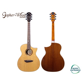 Gopher Wood CA-220C GN กีตาร์โปร่ง 40 นิ้ว ไม้ Spruce Mahogany ทรง GA