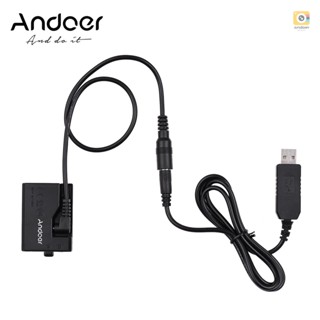 Andoer ACK-E10 5V USB Dummy Battery DC Coupler Adapter(Replacement for LP-E10) Compatible with  EOS Rebel T3/T5/T6/T7/T100/Kiss X50/Kiss X70/1100D/1200D/1300D/2000D/4000D