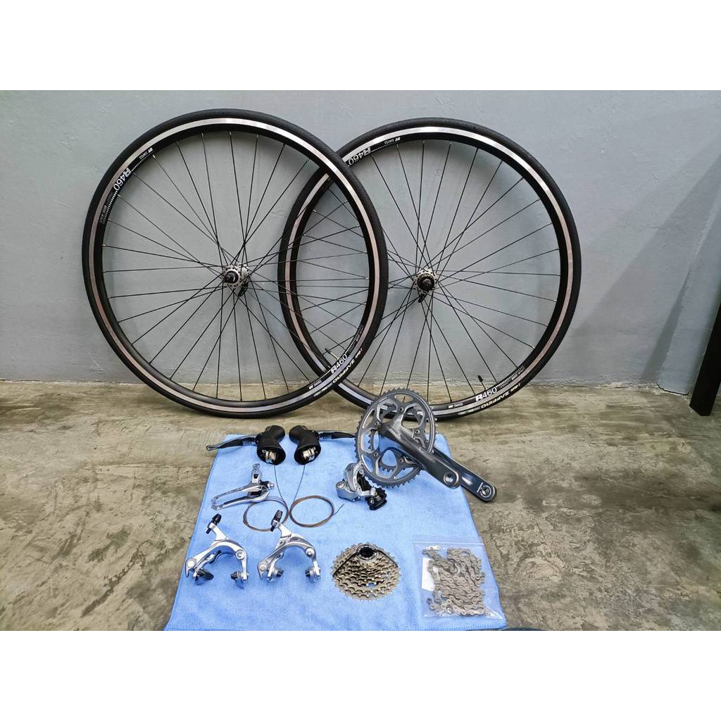 ชุดชับ SHIMANO 5800 [105] 11Speed พร้อมล้อ DT SWISS R406 ดุมล้อ SHIMANO 105 (ชุดขับวินเทจสีเงิน)(ชุด