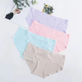 👙 กางเกงในคนท้องผ้า Ice Silk รุ่นระบายอากาศ เอวต่ำรูปV👙