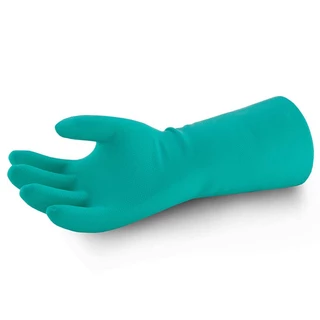 MICROTEX HI-CHEM(1 คู่)ถุงมือยางไนไตรสีเขียว | สำหรับสัมผัสน้ำมัน | สัมผัสสารเคมี | สัมผัสอาหารได้