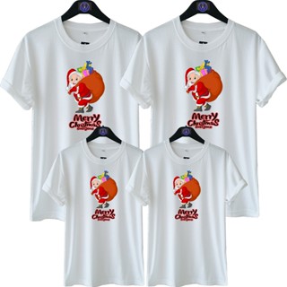 เสื้อยืดผ้าฝ้าย เสื้อยืดคริสต์มาสChristmas T-Shirt SANTA ERVERYONE C / FAMILY T-Shirt / FAMILY T-Shirt Mother And Childr