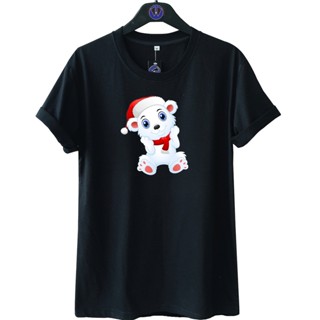 เสื้อยืดผ้าฝ้าย เสื้อยืดคริสต์มาสChristmas T-Shirt / CHRISTMAS Bear A / FAMILY TSHIRT / MERRY CHRISTMAS T-Shirt / Mother