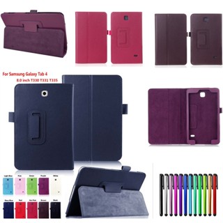 เคสหนัง PU แบบตั้งได้ สําหรับ Samsung Tab a 8.0 SM-T350 T355 p350