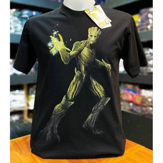 เสื้อMarvel ลิขสิทธิ์แท้ ลาย Groot สีดำ ( MVX-256)