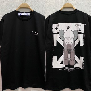 เสื้อยืดแขนสั้น Off Wh* kaws ปิดตา