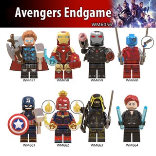 ฟิกเกอร์ Avengers Endgame Iron Man Thor War Machine Captain Marvel ของเล่นสําหรับเด็ก WM6056