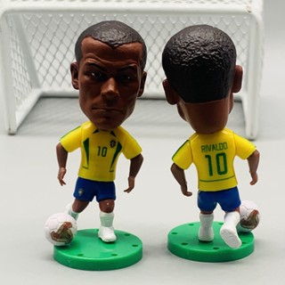 Soccerwe ตุ๊กตาฟิกเกอร์ฟุตบอล ความสูง 6.5 ซม. 2022 World Cup 10 Rivaldo ขยับได้