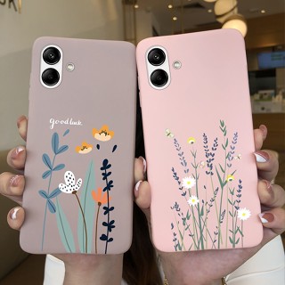 เคสโทรศัพท์มือถือ ซิลิโคนนิ่ม TPU บางมาก ลายดอกไม้ สําหรับ Samsung Galaxy A04 A04 A 04