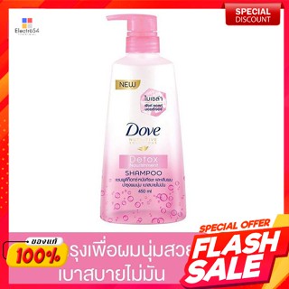 โดฟ แชมพูสระผม นูทริทีฟ โซลูชั่น ดีท็อกซ์ นอริชเม้นท์ พิงค์ ซอลท์ 450 มล.Dove Nutritive Solution Detox Nourishing Shampo