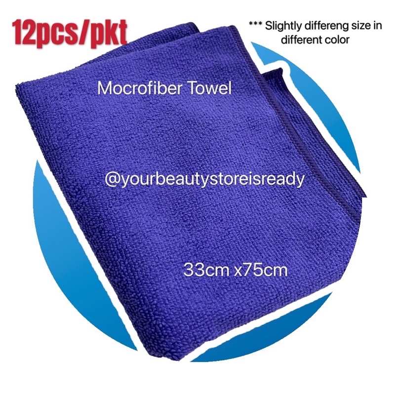 12 ชิ้น/pkt -Salon Hair Towel Hand/ Beauty Facial Towel (33 x 75 ซม.) สปาหน้า