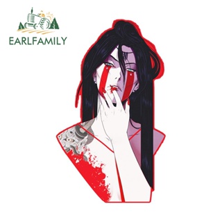 Earlfamily สติกเกอร์ ลายอนิเมะ Geisha 13 ซม. x 7.8 ซม. สําหรับติดตกแต่งกระจกรถยนต์ รถจักรยานยนต์