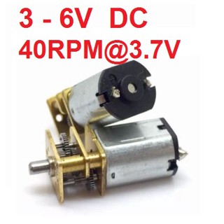 3-6V 3.7V 40 rpm DC Mini Micro N20 Gear Motor Full Metal Gearbox Large Torque