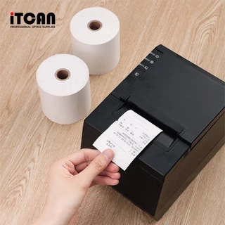 iTCAN 80x80 บิลใบเสร็จ 1ลัง 50ม้วน กระดาษใบเสร็จ Thermal paper 65gsm ไม่ใช้หมึก กระดาษความร้อน