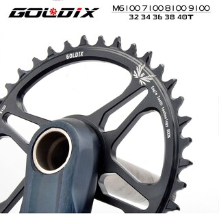 GOLDIX ใบจานหน้าเดี่ยว 12S สำหรับ Shimano Direct mount รองรับรุ่น Deore SLX XT M6100 M7100 M8100 M9100 (ไม่รวมขาจาน)