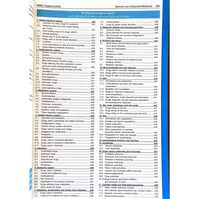 หนังสือ MIMS Drug Reference Thailand 2022 Pharmacy Patient Counselling ...