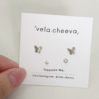 vela.cheeva : *silver925 / butterfly set เซ็ตต่างหูเงินแท้