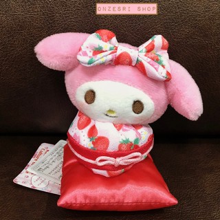 ตุ๊กตา Sanrio Ogama Mascot แบบ My Melody Strawberry ขนาด 12 x 7 x 7 ซม.