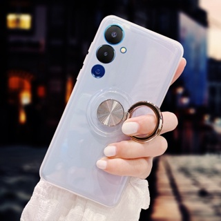 เคสโทรศัพท์ TPU แบบนิ่ม มีแหวนแม่เหล็ก สําหรับ Tecno Pova 4 4 Pro