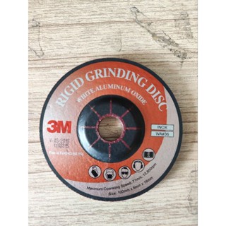 แผ่นเจียร ใบเจียร ใบเจียรหนา 3M RIGID GRINDING DISC ขนาด 4 นิ้ว (100 x 6 x 16 mm.)