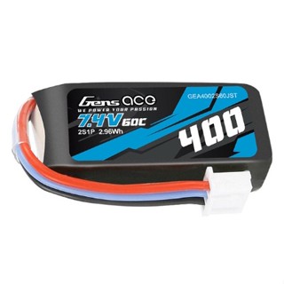 [แบตเตอรี่ 2เซล] Gens Ace 400mAh 7.4V 60C 2S1P Lipo Battery Pack With JST-XHR Plug แบตสำหรับ OMP M1 และ Align T15