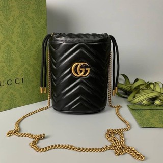 🔥ผ่อนได้🔥Gucci Marmont Mini Bucket Size 19 cm งาน Original [ เทพ ] อุปกรณ์ : Full Box Set