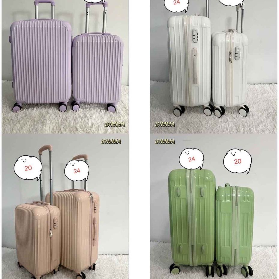 [รับประกัน3ปี ] กระเป๋าเดินทาง กระเป๋าเดินทางล้อลาก​ Colors Series เฟรมซิป วัสดุABS+PC สีสดใส 6 สี