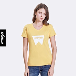 WRANGLER เสื้อยืดแขนสั้น TEE ทรงเข้ารูป SLIM FIT รุ่น WR S172S101 YELLOW (M)