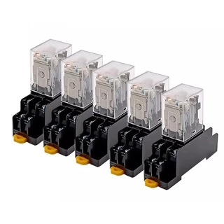รีเลย์ ซ็อกเก็ต MY2 MY4 MY2N MY4N 12VDC 24VDC 220vac 12vac 24vac ราคาต่อชิ้น