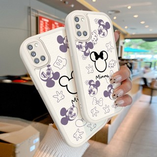 เคสโทรศัพท์มือถือหนังแกะ แบบนิ่ม ลายการ์ตูนมิกกี้ เมาส์ กันกระแทก สําหรับ Samsung Galaxy A31