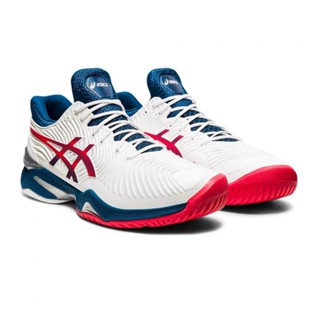 Asics Court FF Novak  White/Blue Mens Tennis Shoes รองเท้าเทนนิสผู้ชาย