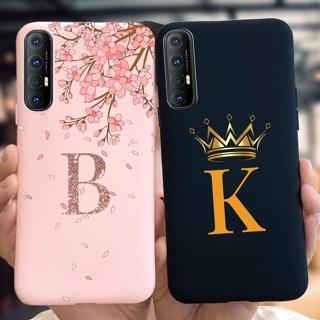 เคสโทรศัพท์มือถือซิลิโคน แบบนิ่ม พิมพ์ลายตัวอักษร หรูหรา สําหรับ OPPO Reno3 Pro 3 Pro 4G CPH2035 CPH2037