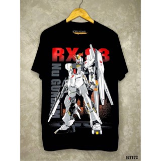 Gundamเสื้อยืดสีดำสกรีนลายBT172